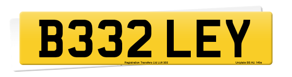 Registration number B332 LEY